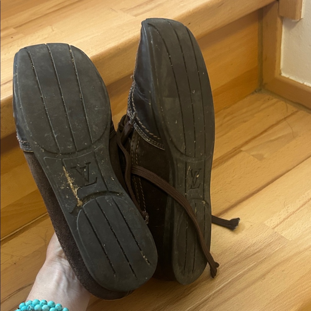 Louis Vuitton Brown Leather Sneakers - Picture 9 of 12